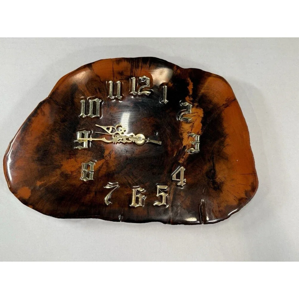 Glossy Wooden Wall Clock for Home, Office, Decor, Antique